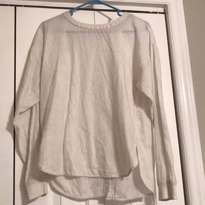 The Loft crew neck top with a button up back